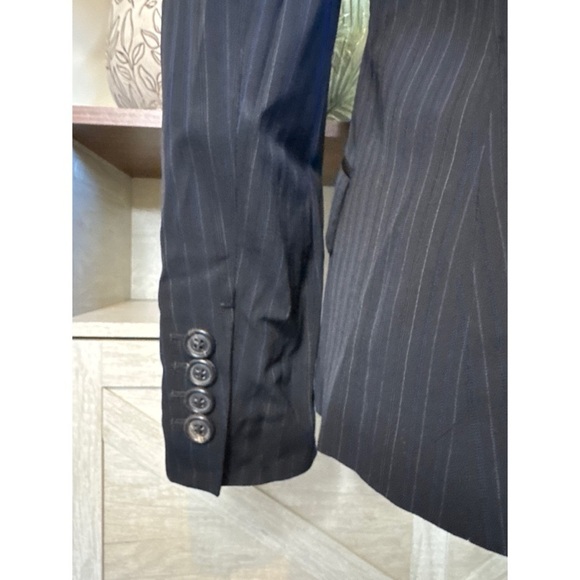 Piazza Sempione Juliette Pinstripe Blazer Navy Blue Size 44 - Picture 4 of 6